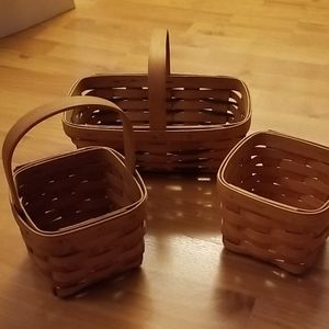 24 hr sale Three longaberger baskets
